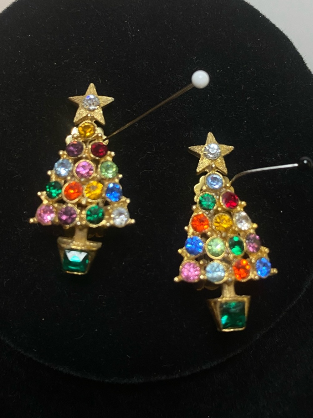 Rhinestone Christmas Earrings